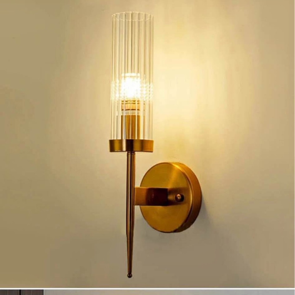 Elegant Gold Wall Sconce with Glass Shade